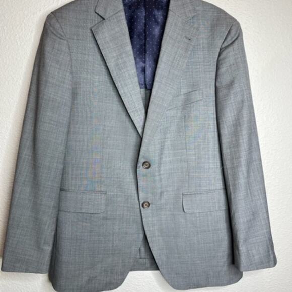 Alton Lane Single Breast Size 40S Wool Notch Lapel Blazer Gray - Picture 2 of 16